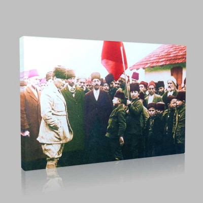 Renkli Atatürk Resimleri 103 Kanvas Tablo