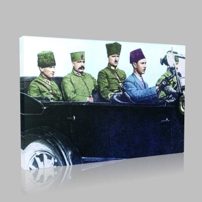 Renkli Atatürk Resimleri 105 Kanvas Tablo