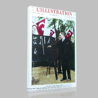 Renkli Atatürk Resimleri 106 Kanvas Tablo