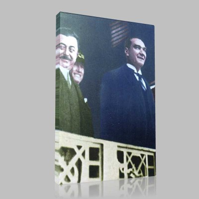 Renkli Atatürk Resimleri 107 Kanvas Tablo