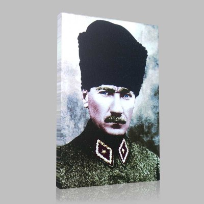 Renkli Atatürk Resimleri 11 Kanvas Tablo