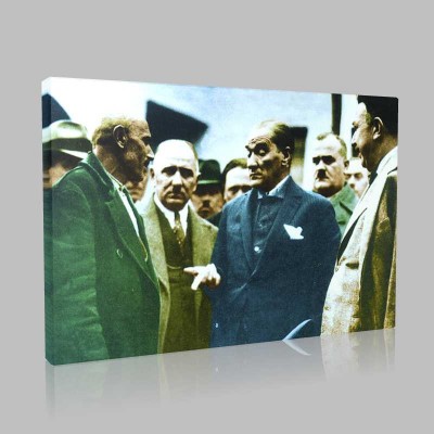 Renkli Atatürk Resimleri 111 Kanvas Tablo