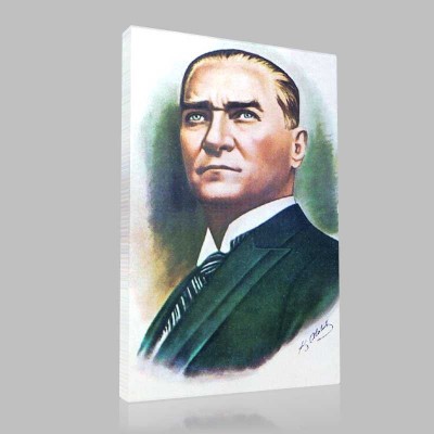 Renkli Atatürk Resimleri 12 Kanvas Tablo