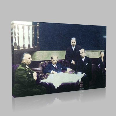 Renkli Atatürk Resimleri 124 Kanvas Tablo