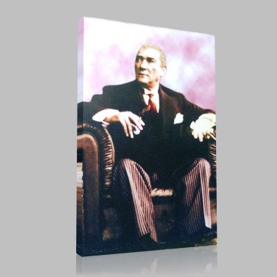 Renkli Atatürk Resimleri 132 Kanvas Tablo