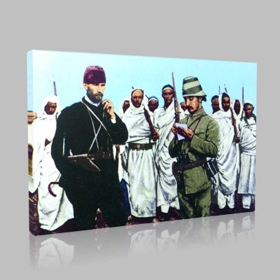 Renkli Atatürk Resimleri 135 Kanvas Tablo