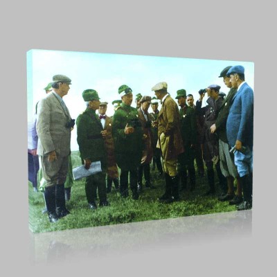 Renkli Atatürk Resimleri 156 Kanvas Tablo