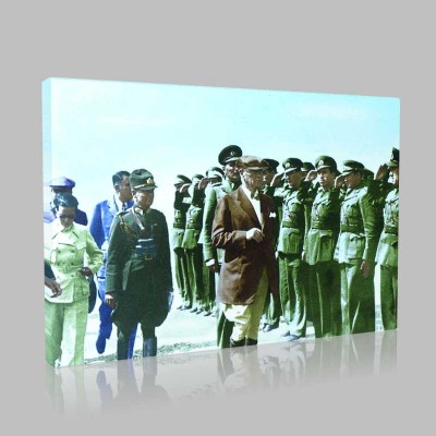 Renkli Atatürk Resimleri 158 Kanvas Tablo
