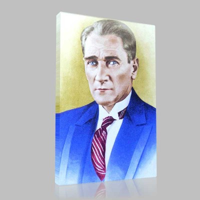 Renkli Atatürk Resimleri 16 Kanvas Tablo