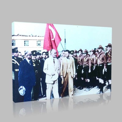 Renkli Atatürk Resimleri 167 Kanvas Tablo
