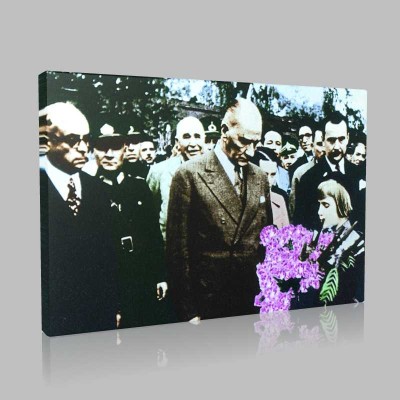 Renkli Atatürk Resimleri 179 Kanvas Tablo
