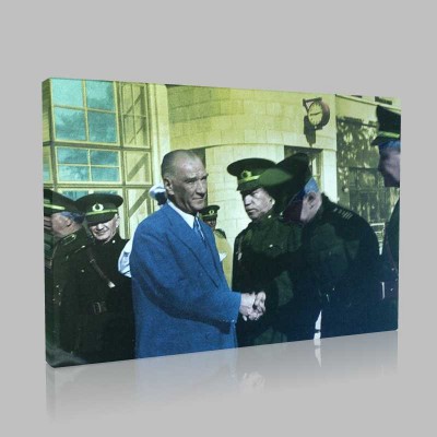 Renkli Atatürk Resimleri 182 Kanvas Tablo