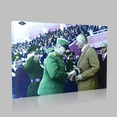 Renkli Atatürk Resimleri 185 Kanvas Tablo