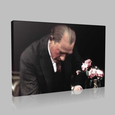 Renkli Atatürk Resimleri 197 Kanvas Tablo