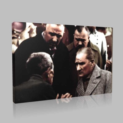 Renkli Atatürk Resimleri 202 Kanvas Tablo