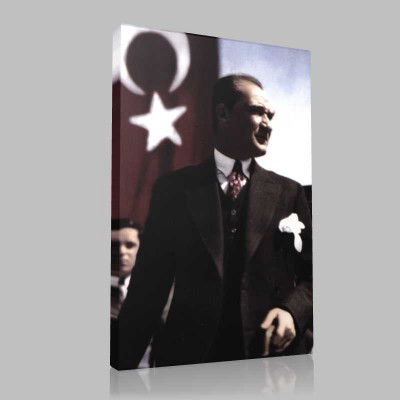 Renkli Atatürk Resimleri 269 Kanvas Tablo