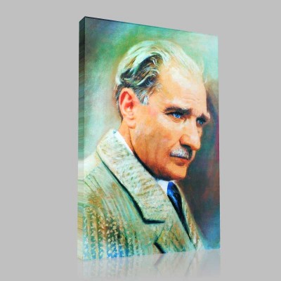 Renkli Atatürk Resimleri 28 Kanvas Tablo