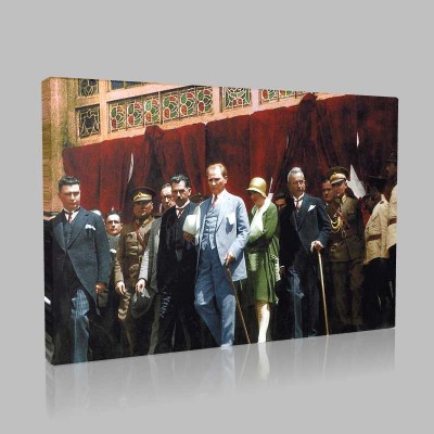 Renkli Atatürk Resimleri 297 Kanvas Tablo