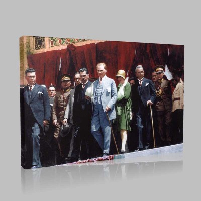 Renkli Atatürk Resimleri 312 Kanvas Tablo