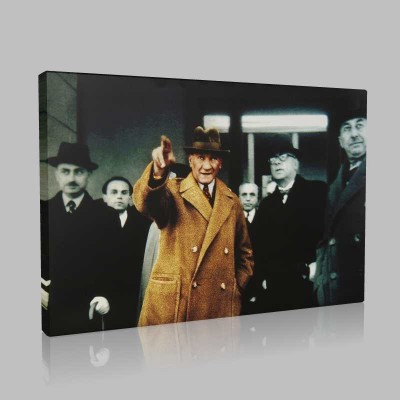 Renkli Atatürk Resimleri 318 Kanvas Tablo