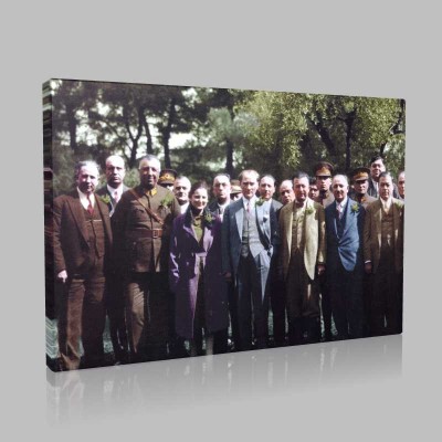 Renkli Atatürk Resimleri 356 Kanvas Tablo