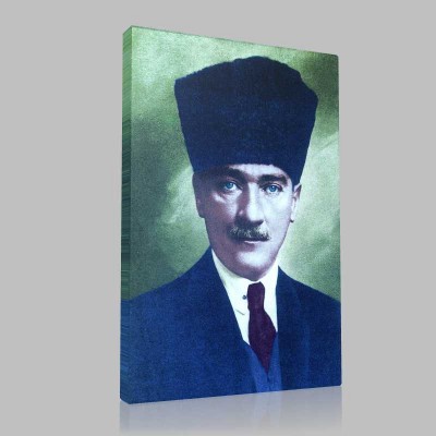 Renkli Atatürk Resimleri 4 Kanvas Tablo