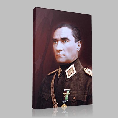 Renkli Atatürk Resimleri 44 Kanvas Tablo