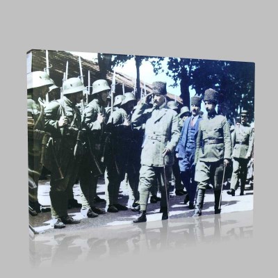 Renkli Atatürk Resimleri 48 Kanvas Tablo