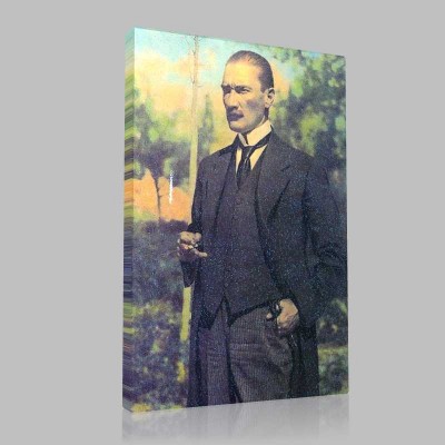 Renkli Atatürk Resimleri 56 Kanvas Tablo