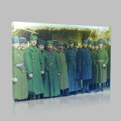 Renkli Atatürk Resimleri 60 Kanvas Tablo