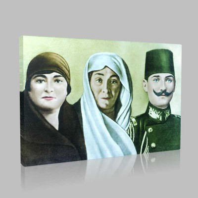 Renkli Atatürk Resimleri 61 Kanvas Tablo