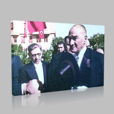 Renkli Atatürk Resimleri 74 Kanvas Tablo
