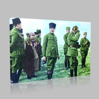 Renkli Atatürk Resimleri 84 Kanvas Tablo