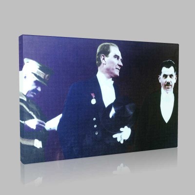Renkli Atatürk Resimleri 98 Kanvas Tablo