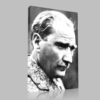 Siyah Beyaz Atatürk Resimleri  1 Kanvas Tablo