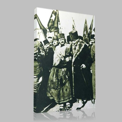 Siyah Beyaz Atatürk Resimleri  10 Kanvas Tablo