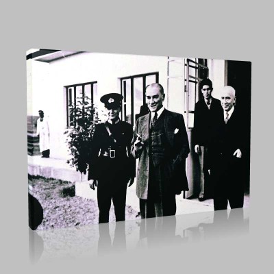 Siyah Beyaz Atatürk Resimleri  109 Kanvas Tablo