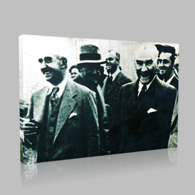 Siyah Beyaz Atatürk Resimleri  116 Kanvas Tablo