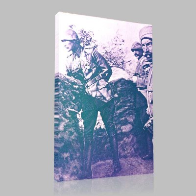Siyah Beyaz Atatürk Resimleri  125 Kanvas Tablo