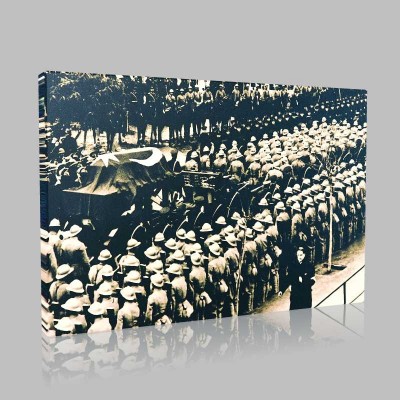 Siyah Beyaz Atatürk Resimleri  129 Kanvas Tablo