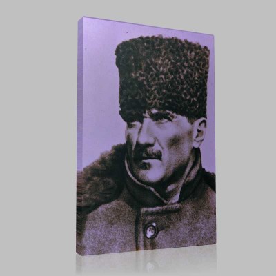 Siyah Beyaz Atatürk Resimleri  133 Kanvas Tablo