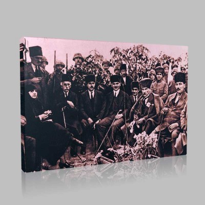 Siyah Beyaz Atatürk Resimleri  14 Kanvas Tablo