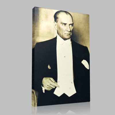 Siyah Beyaz Atatürk Resimleri  148 Kanvas Tablo