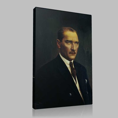 Siyah Beyaz Atatürk Resimleri  149 Kanvas Tablo