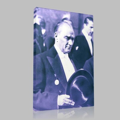 Siyah Beyaz Atatürk Resimleri  156 Kanvas Tablo
