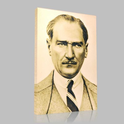 Siyah Beyaz Atatürk Resimleri  157 Kanvas Tablo