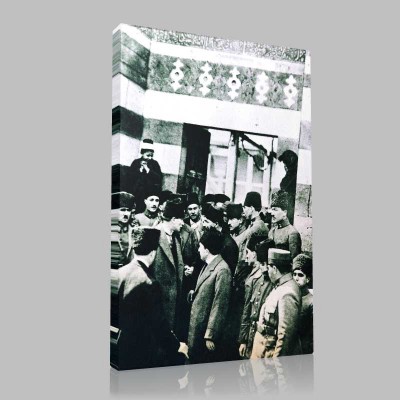 Siyah Beyaz Atatürk Resimleri  16 Kanvas Tablo
