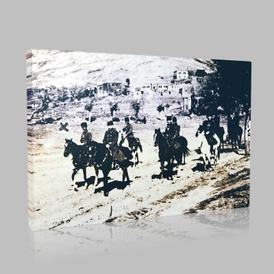 Siyah Beyaz Atatürk Resimleri  165 Kanvas Tablo