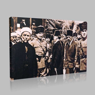 Siyah Beyaz Atatürk Resimleri  17 Kanvas Tablo