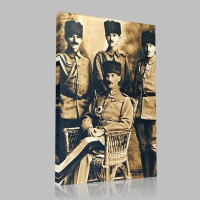 Siyah Beyaz Atatürk Resimleri  173 Kanvas Tablo
